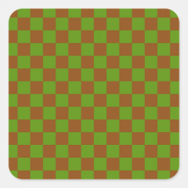 Adesivo Quadrado Caramel apple checkered board pattern