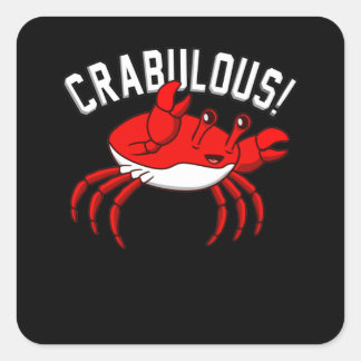 Adesivo Quadrado Caranguejos fabulosos Mariscos Caranguejos Carangu