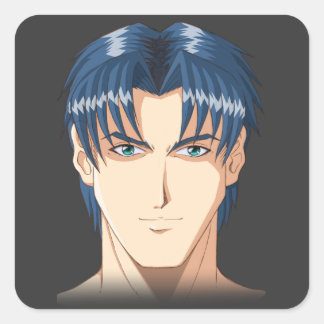 Adesivo Quadrado Caras de Anime Manga
