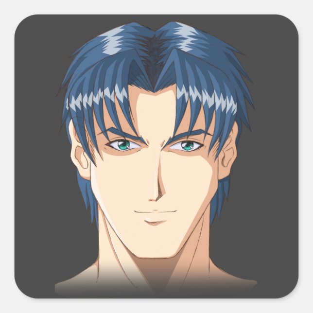 Adesivo Quadrado Caras de Anime Manga (Frente)