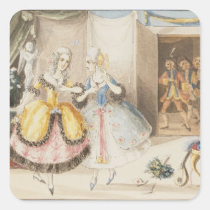 Adesivo Quadrado Caráteres de "do tutte do fã Cosi" por Mozart,