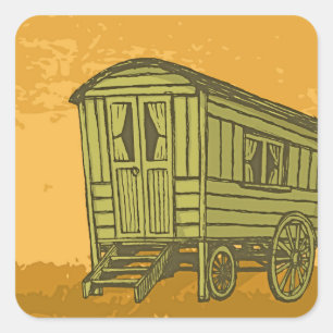 Adesivo Quadrado Caravana cigana