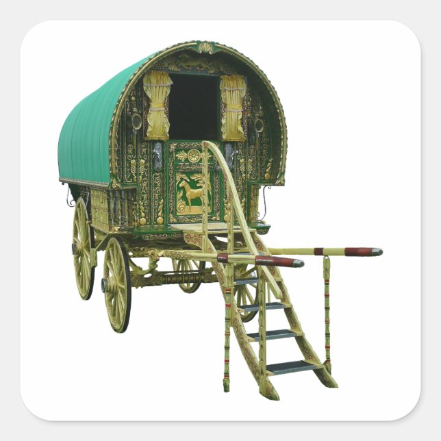 Adesivo Quadrado Caravana cigana (Frente)