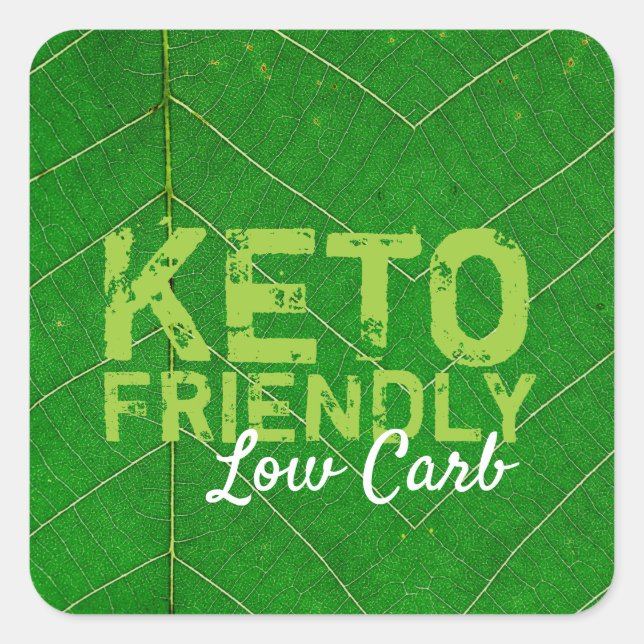 Adesivo Quadrado Carbo Fraco de Keto (Frente)