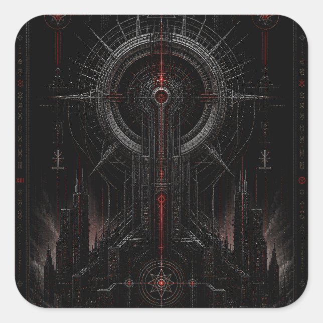 Adesivo Quadrado Cardinal Beacon (Frente)