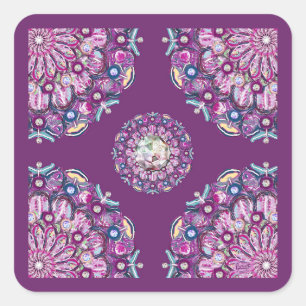 Adesivo Quadrado Cardinal Red Rosace