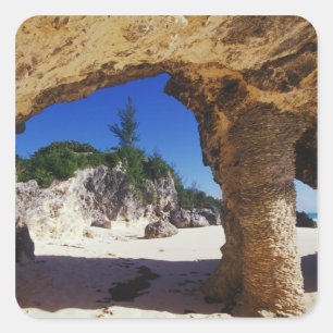 Adesivo Quadrado Caribe, Bermudas, Cidade de Tucker. Natural
