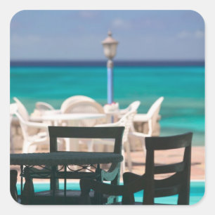 Adesivo Quadrado Caribe, TURKS & CAICOS, Ilha Grand Turk,