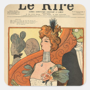 Adesivo Quadrado Caricatura de um Marquise francês