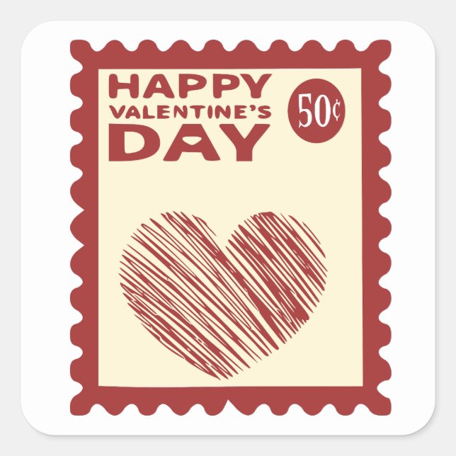 Adesivo Quadrado Carimbo (Frente)