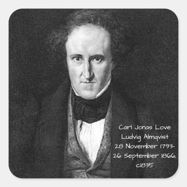 Adesivo Quadrado Carl Jonas Love Ludvig Almqvist c1835 (Frente)