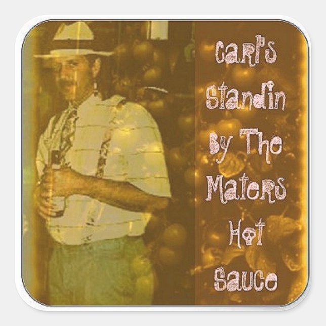 Adesivo Quadrado Carls Em Espera Pelos Maters (Frente)