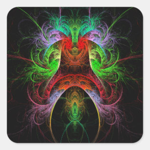 Adesivo Quadrado Carnaval Abstrato Art Square Sticker