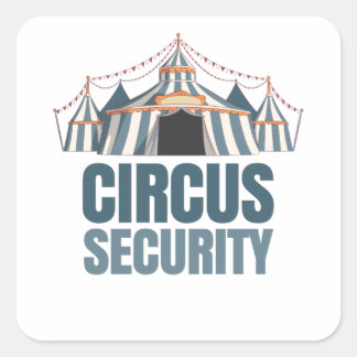 Adesivo Quadrado Carnaval do Circo de Segurança do Circo