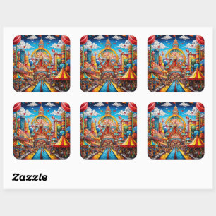 Adesivo Quadrado Carnaval Square Sticker