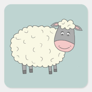 Adesivo Quadrado Carneiros do Baa do Baa
