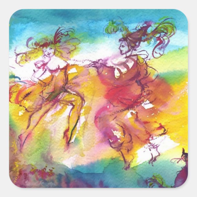 Adesivo Quadrado CARNIVAL NIGHT / Mascarada veneziana,Dance Music (Frente)