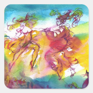 Adesivo Quadrado CARNIVAL NIGHT / Mascarada veneziana,Dance Music