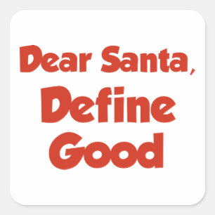 Adesivo Quadrado Caro Papai noel, define bom
