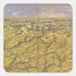 Adesivo Quadrado Carolina do Norte e do Sul