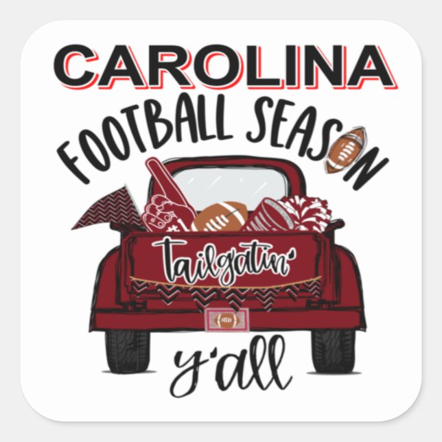 ADESIVO QUADRADO CAROLINA TAILGATIN (Frente)