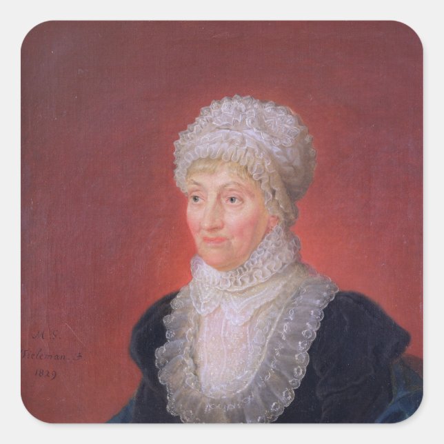 Adesivo Quadrado Caroline Herschel , 1829 (Frente)