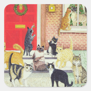 Adesivo Quadrado Carols de Natal