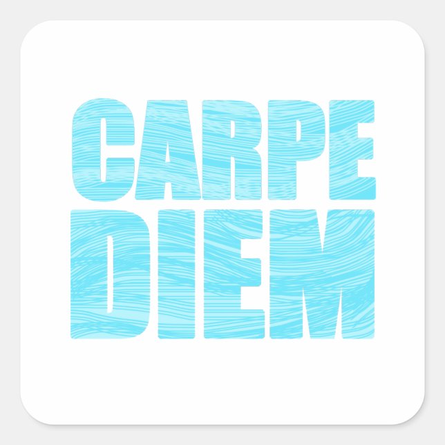 Adesivo Quadrado Carpe Diem Square Sticker (Frente)