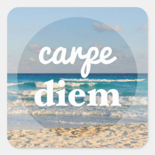 Adesivo Quadrado Carpe Diem Sticker