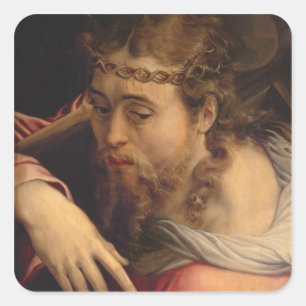 Adesivo Quadrado Carregando do cristo Cruz, 1540-45 (óleo no painel