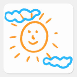 Adesivo Quadrado Carregar Crianças de Desenho Transformando Trabalh