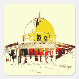 Adesivo Quadrado Carregar de um pedaço de Jerusalém: Domo da Rocha
