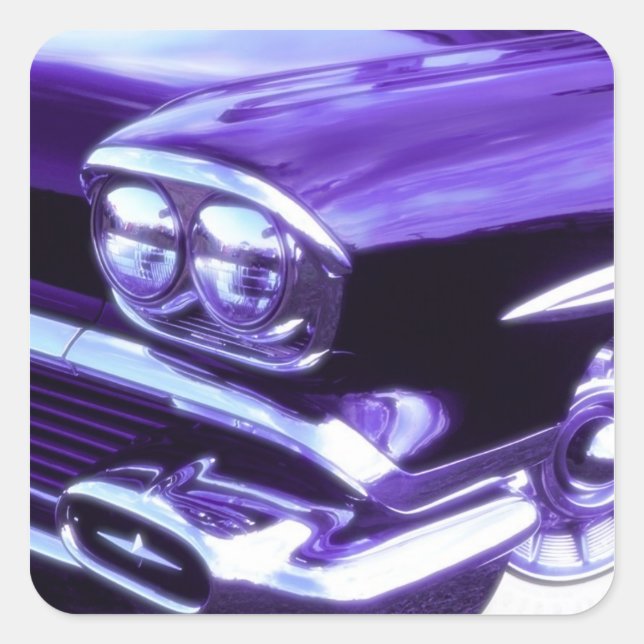 Adesivo Quadrado Carro clássico: Chevrolet 1958 (Frente)