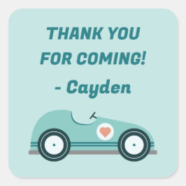 Adesivo Quadrado Carro De Raça Obrigado, Pinheiros