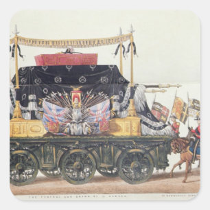 Adesivo Quadrado Carro fúnebre do duque de Wellington, 1853