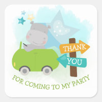 Carro Hippo Bonito Obrigado Aniversário
