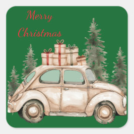 Adesivo Quadrado Carro Rustic Holiday