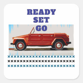 Adesivo Quadrado carro vintage