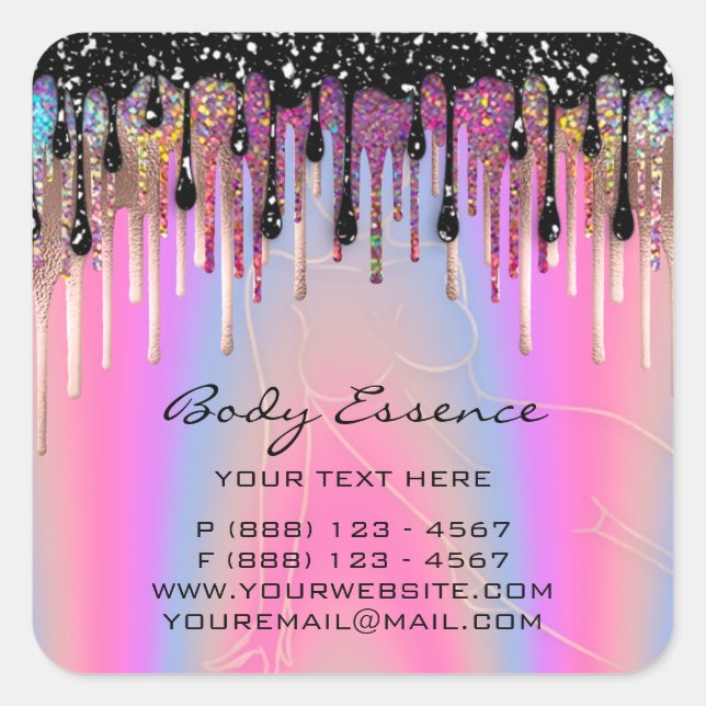 Adesivo Quadrado Carroçaria Sabão Balm Cosmético Compre Hológrafo R (Frente)