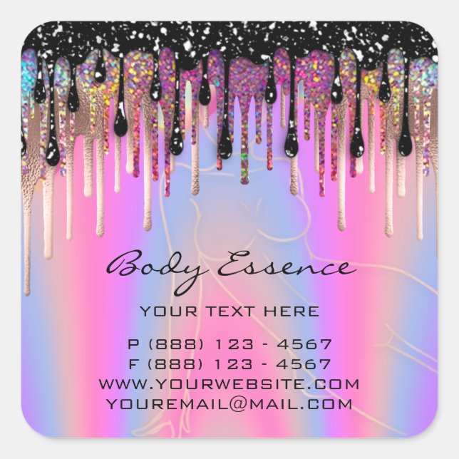 Adesivo Quadrado Carroçaria Sabão Balm Cosmético Compre Hológrafo R (Frente)