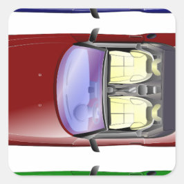 Adesivo Quadrado Carros coloridos