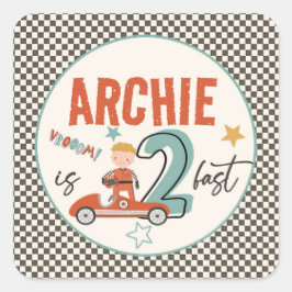 Adesivo Quadrado Carros de corrida excitantes