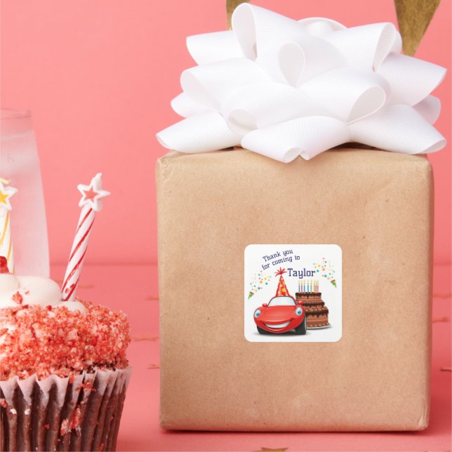 Adesivo Quadrado Carros de Design para editáveis e imprimíveis - ap (Festa)