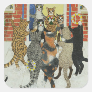 Adesivo Quadrado Carros de Natal