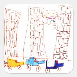 Adesivo Quadrado Carros e autocolantes