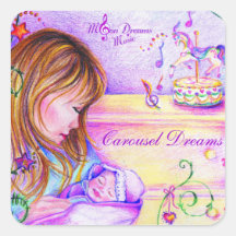 Carrossel Dreams Square Stickers