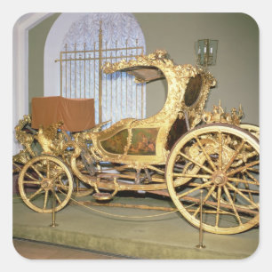 Adesivo Quadrado Carruagem Gondola da Imperatriz Catherine II