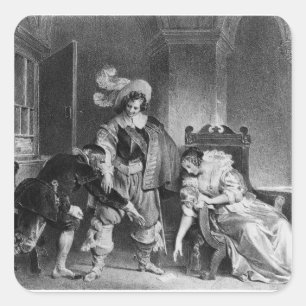 Adesivo Quadrado Carta de Lindor