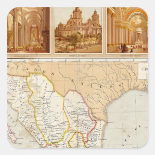 Adesivo Quadrado Carta religiosa de México