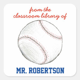 Adesivo Quadrado Cartão de presente personalizado para professores 